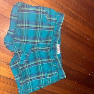 OP Turquoise Plaid Shorts